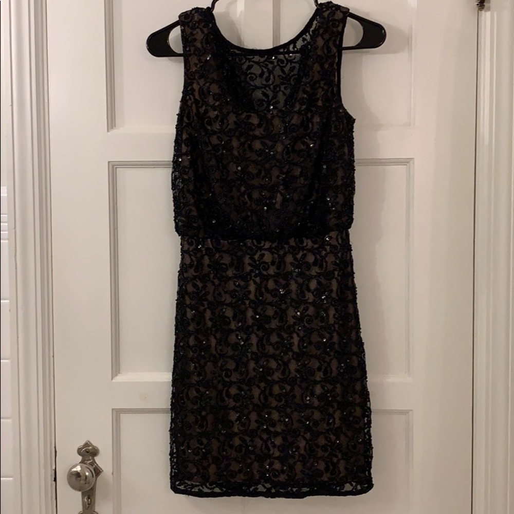 Beaded flapper style mini dress; great for wedding